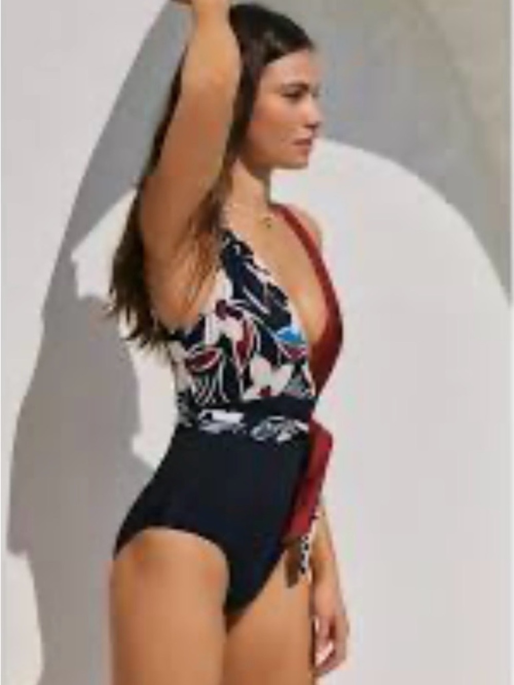 Sanctuary Floral Wrap One-Piece Swimsuit & coordinating cover-up